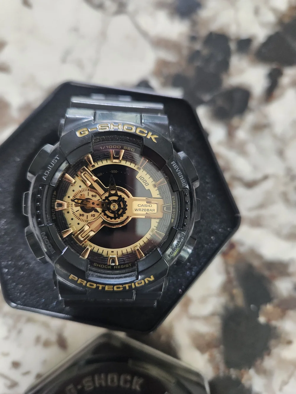 G-SHOCK Black and Gold Men's Sport Watch